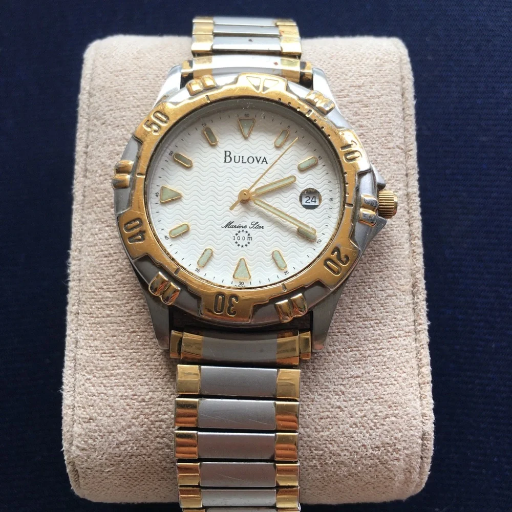 Bulova Men's Two-Tone Gold & Silver Marine Star Watch